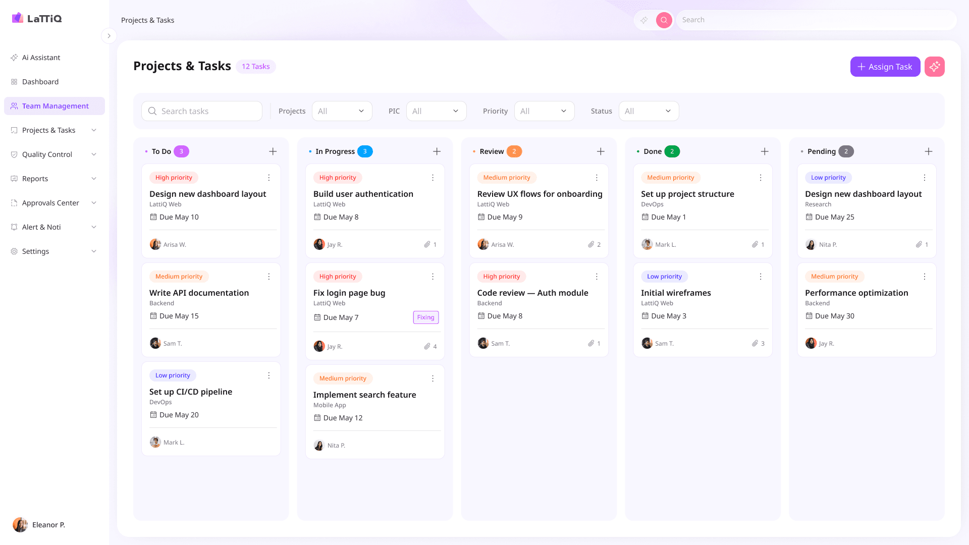 Jay's revised Kanban board